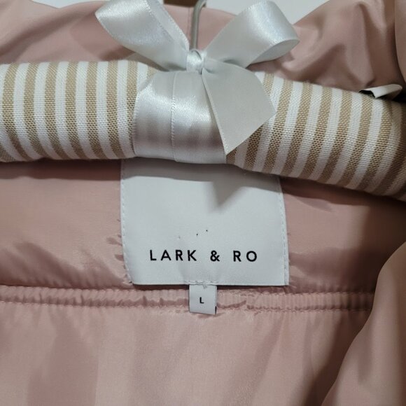 LARK & RO Women's Puffer Belted Wrap Jacket SZ L - Picture 2 of 10